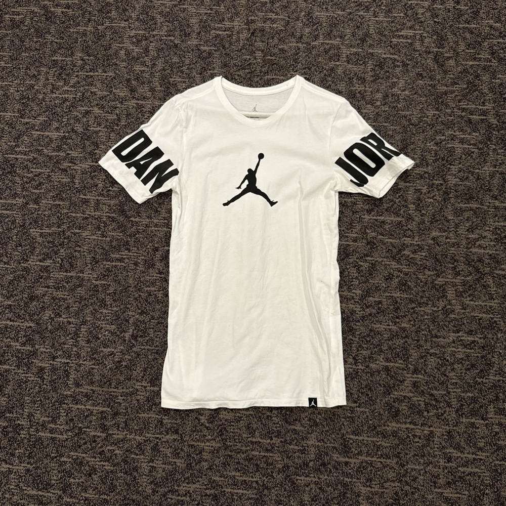 Jordan White Tee with Gray Logo